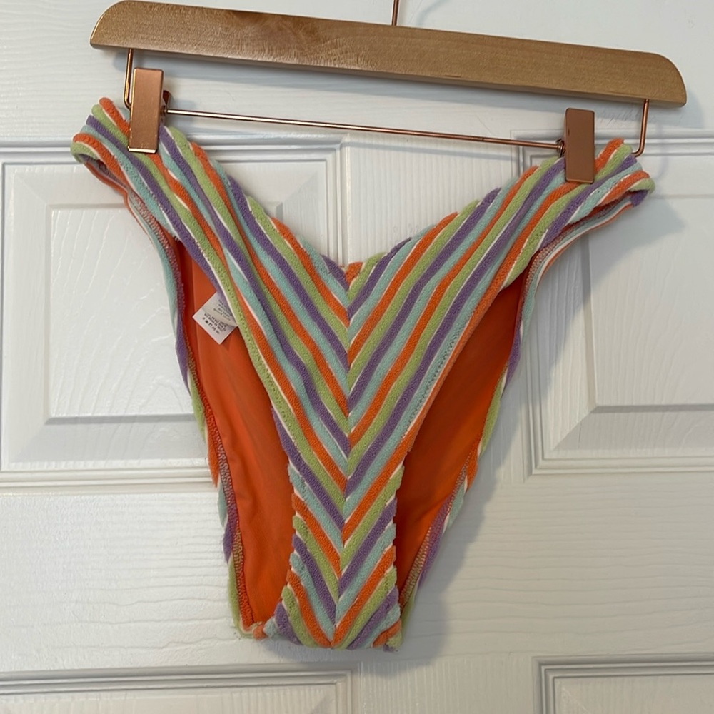 Aerie stripe cheeky bikini bottom